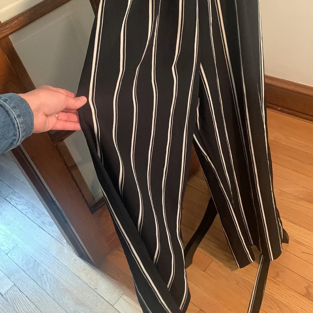 CLOSETCLEANOUT Nordstrom Black Striped Row A Jumpsuit - Picture 9 of 9